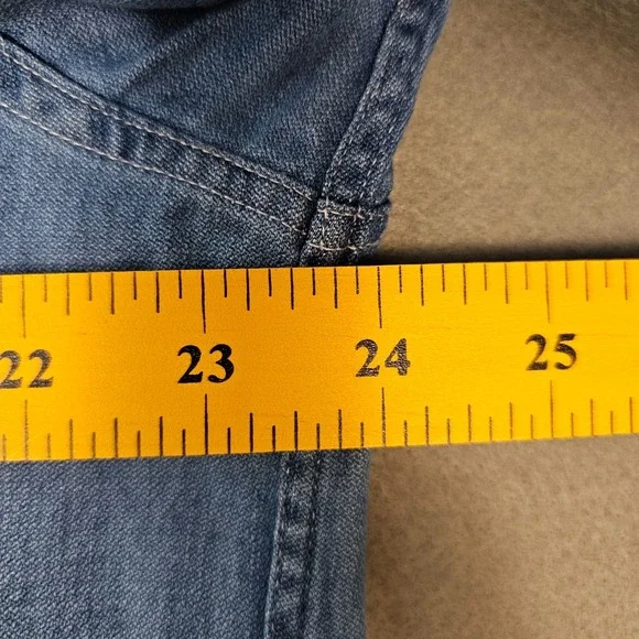 Frank & Eileen Womens XL Rory Chambray Shirt Dress Tattered Italian Cotton USA - Picture 12 of 16